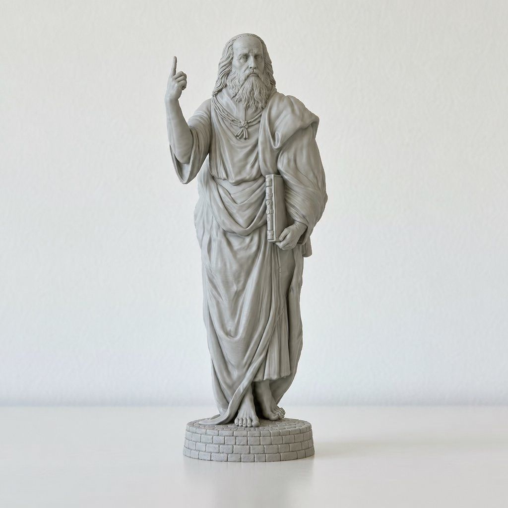 3D Printing Guide - 플라톤 동상, 고대 그리스 철학자의 조각