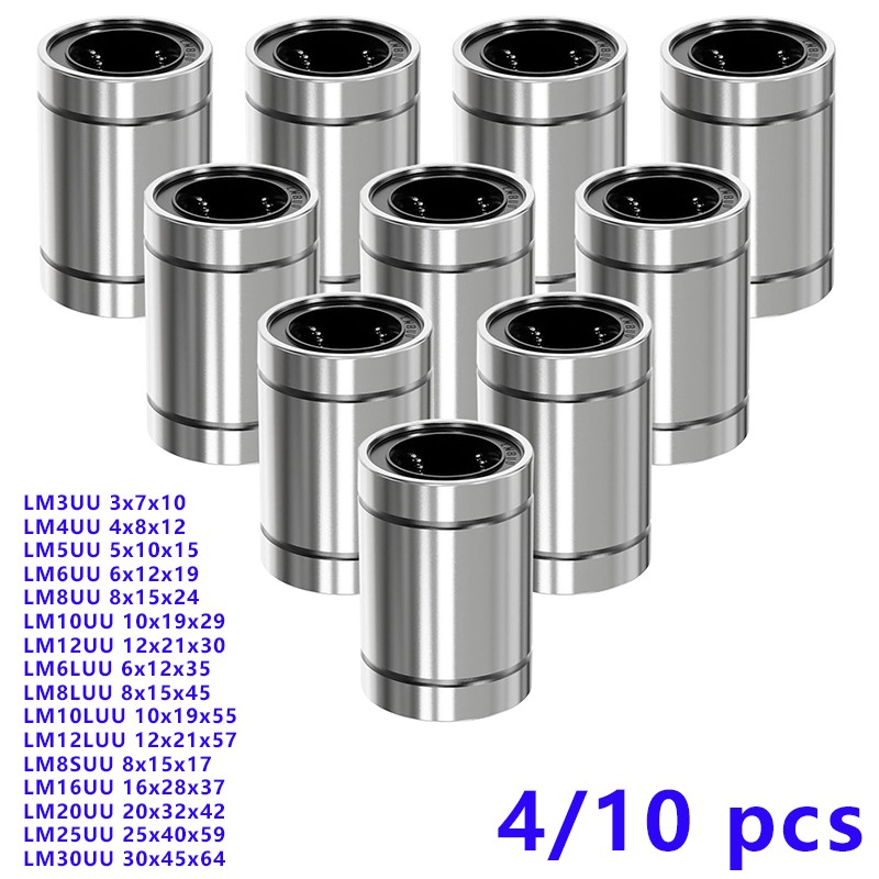 3D Printing Guide - 4/10PCS LM8UU LM10UU LM16UU LM12UU 리니어