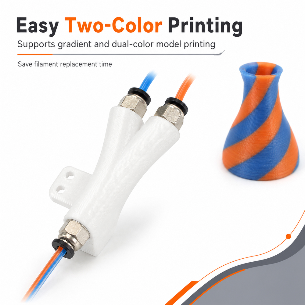 토아이오타 바무 Y자형 듀얼 필라멘트 투명 & 흰색 2 - 3D Printing Industry 리뷰 및 가격